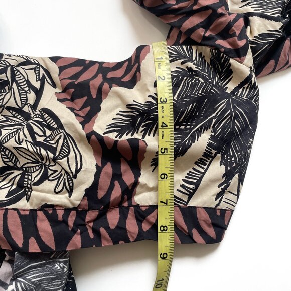 Johanna Ortiz Paraiso Natural Tropical Print Crop Top Burnt Size 6 NEW NWT - Picture 9 of 12